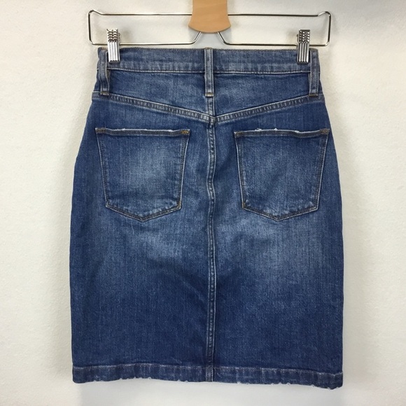 J. Crew Button-Front Denim Skirt - Picture 2 of 14